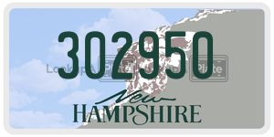 302950 license plate in New Hampshire