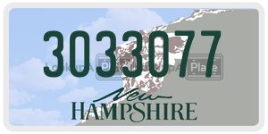 3033077 license plate in New Hampshire