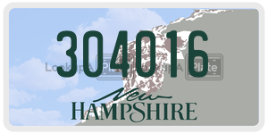 304016  license plate in NH