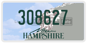 308627  license plate in NH