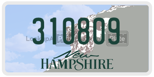 310809  license plate in NH