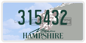 315432  license plate in NH