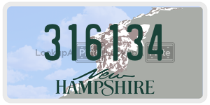 316134  license plate in NH