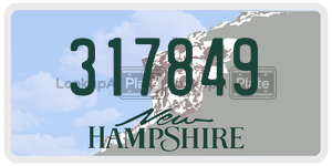 317849  license plate in NH