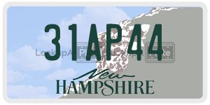 31AP44  license plate in NH
