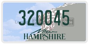 320045  license plate in NH