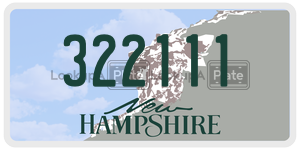 322111  license plate in NH