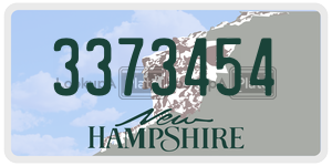 3373454  license plate in NH