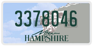 3378046 license plate in New Hampshire