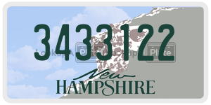 3433122  license plate in NH