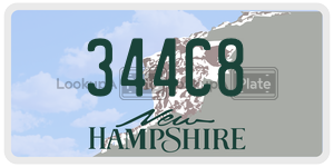 344C8  license plate in NH