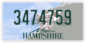 3474759 license plate in New Hampshire