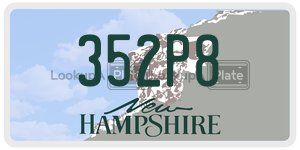 352P8  license plate in NH