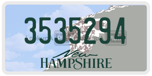 3535294 license plate in New Hampshire