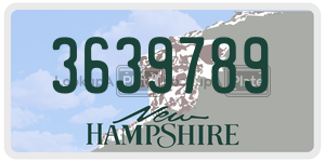 3639789  license plate in NH