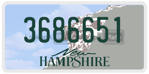 3686651  license plate in NH