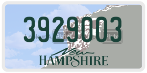 3929003  license plate in NH