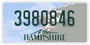 3980846  license plate in NH