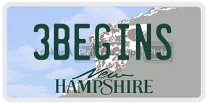 3BEGINS  license plate in NH