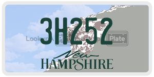 3H252  license plate in NH