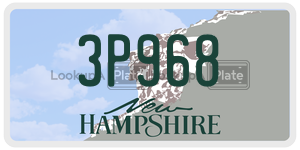3P968 license plate in New Hampshire