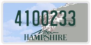 4100233 license plate in New Hampshire