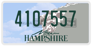 4107557 license plate in New Hampshire