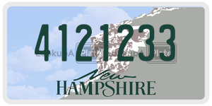 4121233  license plate in NH
