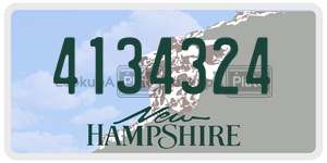 4134324 license plate in New Hampshire