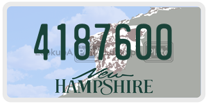 4187600  license plate in NH
