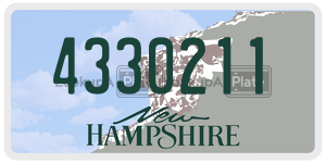 4330211 license plate in New Hampshire