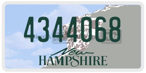 4344068 license plate in New Hampshire