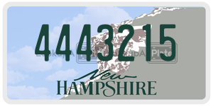 4443215  license plate in NH