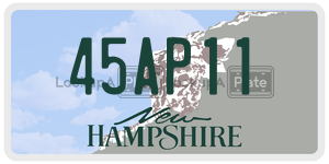 45AP11  license plate in NH