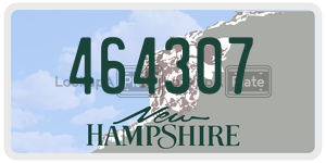 464307  license plate in NH