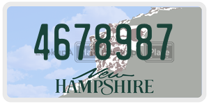4678987  license plate in NH