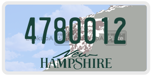 4780012  license plate in NH