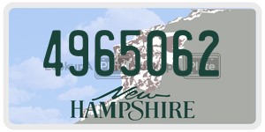 4965062 license plate in New Hampshire