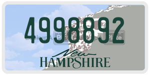 4998892  license plate in NH