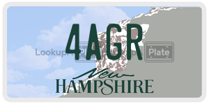 4AGR license plate in New Hampshire