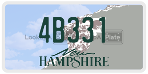 4B331 license plate in New Hampshire