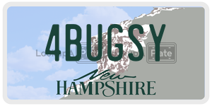 4BUGSY  license plate in NH
