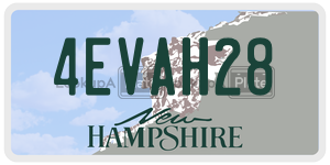 4EVAH28  license plate in NH