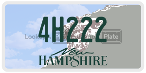4H222  license plate in NH