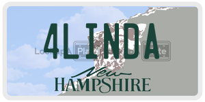 4LINDA  license plate in NH