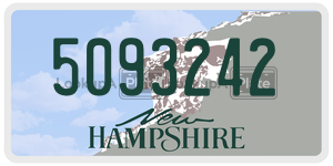 5093242  license plate in NH