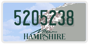 5205238  license plate in NH