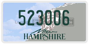 523006  license plate in NH