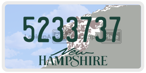 5233737  license plate in NH