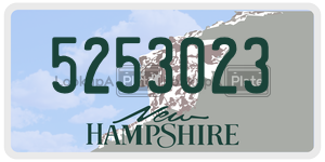 5253023  license plate in NH